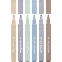 EBERHARD FABER Textmarker Slim, Naturfarben, 6er Etui