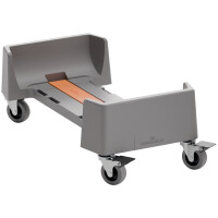 DURABLE Fahrwagen DURABIN 90 L, aus rPP, 4 Lenkrollen, grau