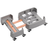 DURABLE Fahrwagen DURABIN 90 L, aus rPP, 4 Lenkrollen, grau