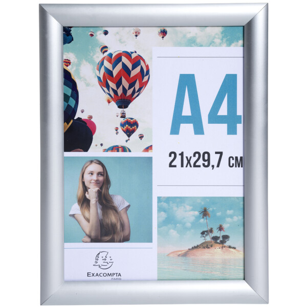 EXACOMPTA Plakatrahmen, DIN A3, silber eloxiert