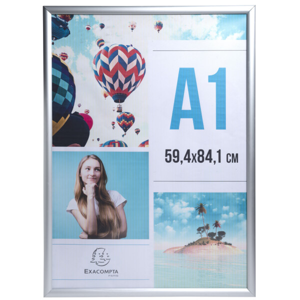EXACOMPTA Plakatrahmen, DIN A3, silber eloxiert