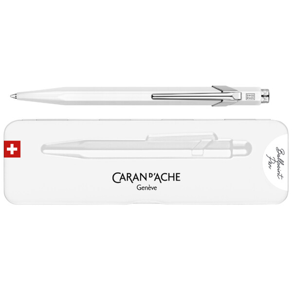 CARAN DACHE Druckkugelschreiber 849 POPLINE FLUO, weiß