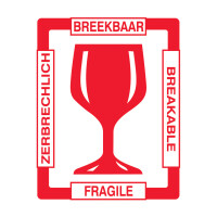 rillprint Hinweisetiketten "BREAKABLE"