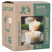 STARPAK Teelichter, Durchmesser: 42 mm, weiß, 12er