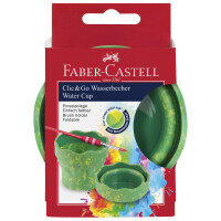 FABER-CASTELL Wasserbecher CLIC & GO, grün...
