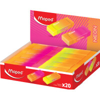 Maped Kunststoff-Radierer NEON, 20er Display