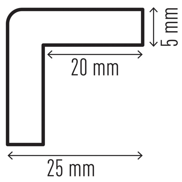 DURABLE Eckschutzprofil C25R, magnetisch, schwarz gelb, rund
