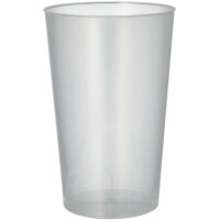 PAPSTAR Mehrweg-Trinkbecher PP, 0,5 l, transluzent, 30er
