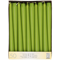 STARPAK Leuchterkerzen, 22 mm, olivgrün, 50er Pack