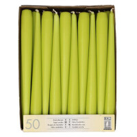 STARPAK Leuchterkerzen, 22 mm, olivgrün, 50er Pack
