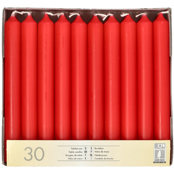 STARPAK Tafelkerzen, 21 mm, creme, 30er Pack