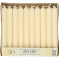 STARPAK Tafelkerzen, 21 mm, creme, 30er Pack