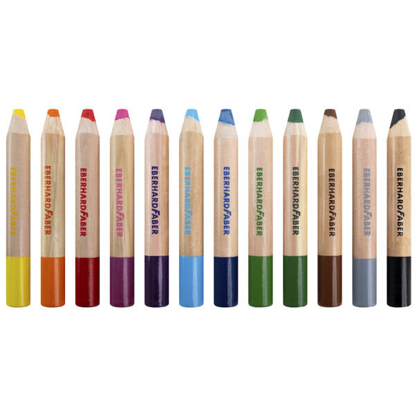 EBERHARD FABER Buntstift 3in1 Jumbo MINI MAXI, 6er Etui