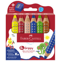 FABER-CASTELL Dreikant-Buntstift Grippy, 6er Kartonetui