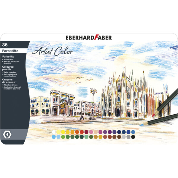 EBERHARD FABER Hexagonal-Buntstift Artist Color, 24er Etui