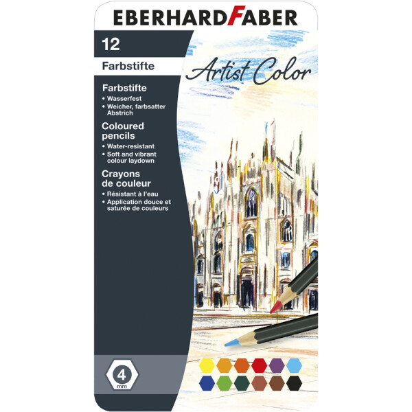 EBERHARD FABER Hexagonal-Buntstift Artist Color, 24er Etui