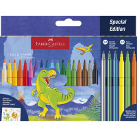 FABER-CASTELL Fasermaler Dino, 10+3 Kartonetui