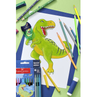 FABER-CASTELL Fasermaler Dino, 10+3 Kartonetui