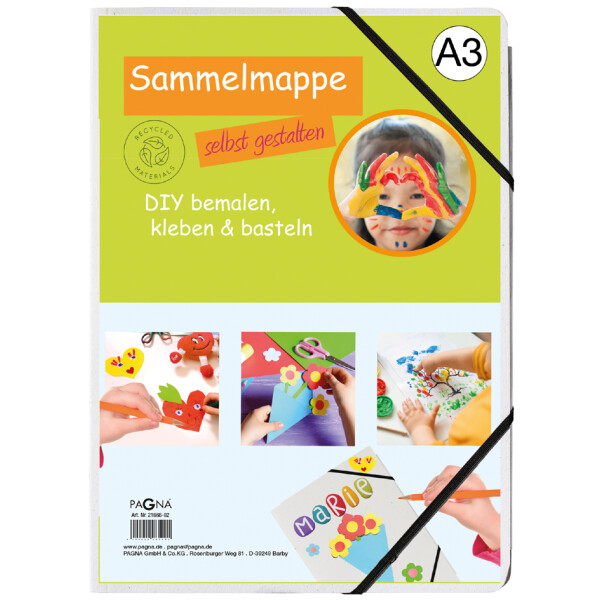 PAGNA Eckspannermappe "DIY", DIN A3, Karton, weiß