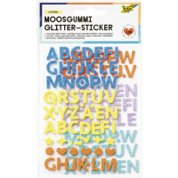 folia Moosgummi Glitter-Sticker LETTERS