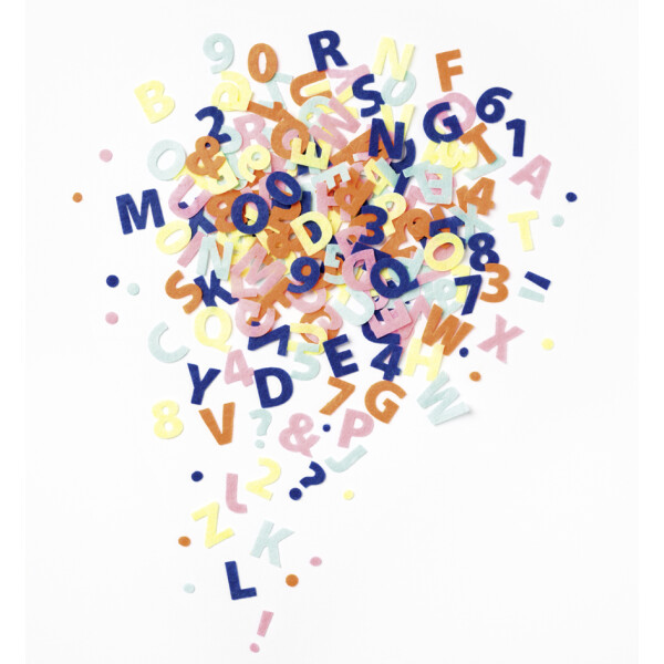 folia Filz-Streudeko "Happy Shapes", 170 Teile