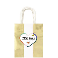 folia Papier-Tragetaschen GOLD GLÄNZEND,...