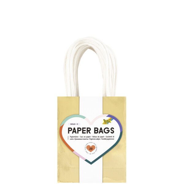 folia Papier-Tragetaschen IRISIEREND GLÄNZEND, Größe: S