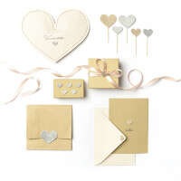 folia Moosgummi Glitter-Sticker HEARTS CLASSIC