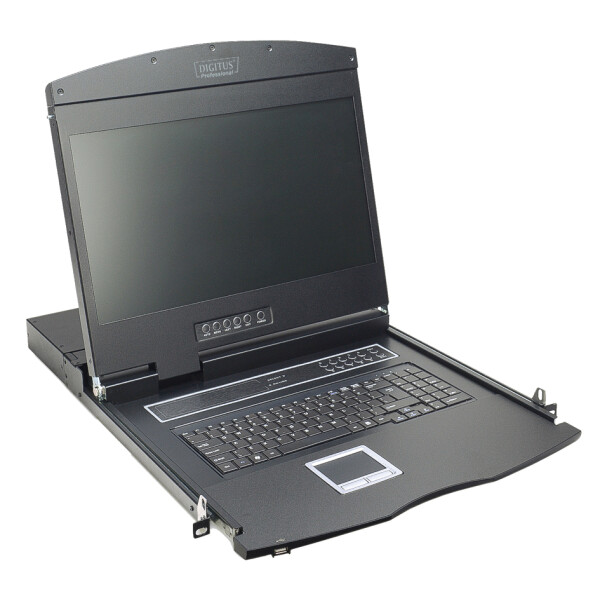 DIGITUS 19" Modulare Konsole, mit KVM-Switch 16-Port