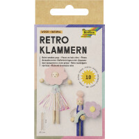 folia Retro-Klammern, Länge: 110 mm, Birkenholz