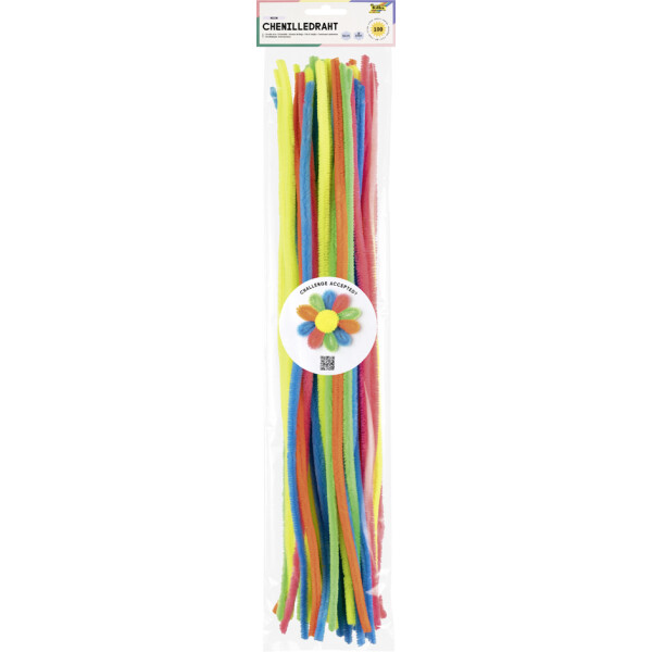 folia Chenilledraht "NEON", Länge: 500 mm, sortiert