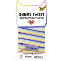 folia Gummi-Twist RAINBOW, 4 m