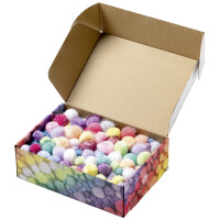 folia Pompons-Mix Pastell Jumbobox, 300 g, sortiert