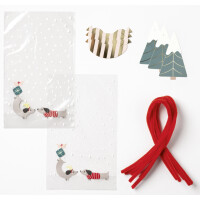 folia Bodenbeutel-Set Candy Bag Set "Merry...