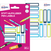 AVERY Stift-Etiketten, Papier, 10 x 50 mm, farbige Rahmen