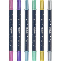 EBERHARD FABER Pigmentmarker Metallic Duo, 6er Kartonetui