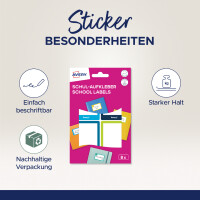 AVERY Buchetiketten, Papier, 48 x 70 mm, farbig Rahmen