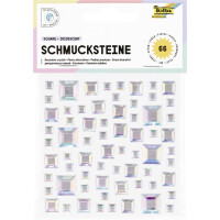 folia Schmucksteine SQUARE PASTEL, selbstklebend