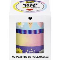 folia Deko-Klebeband Washi-Tape "HOTFOIL WILDLIFE", 4er Set