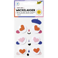 folia Wackelaugen HEARTS, Größe L, selbstklebend