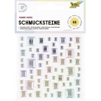 folia Schmucksteine SQUARE IRIDESCENT, selbstklebend