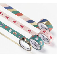 folia Deko-Klebeband Washi-Tape "HOTFOIL MERRY...