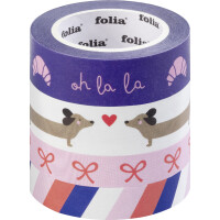 folia Deko-Klebeband Washi-Tape "PARISIENNE",...