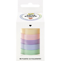 folia Satinbänder-Set PASTELL, farbig sortiert