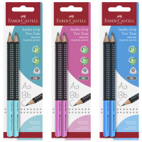 FABER-CASTELL Bleistift Jumbo GRIP TWO TONE, Blisterkarte