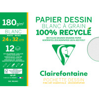 Clairefontaine Zeichenpapier Recycling "Blanc...