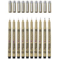 SAKURA Fineliner PIGMA MICRON, 10er Etui, schwarz