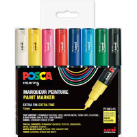 POSCA Pigmentmarker PC1MC, softe Farben, 8er Etui
