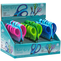 WEDO Bastelschere Gripy black, spitz, Länge: 130 mm,...