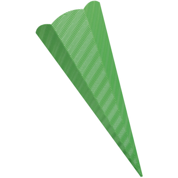 folia Schult&uuml;ten-Zuschnitt, 3D-Wellpappe, 6-eckig, gr&uuml;n